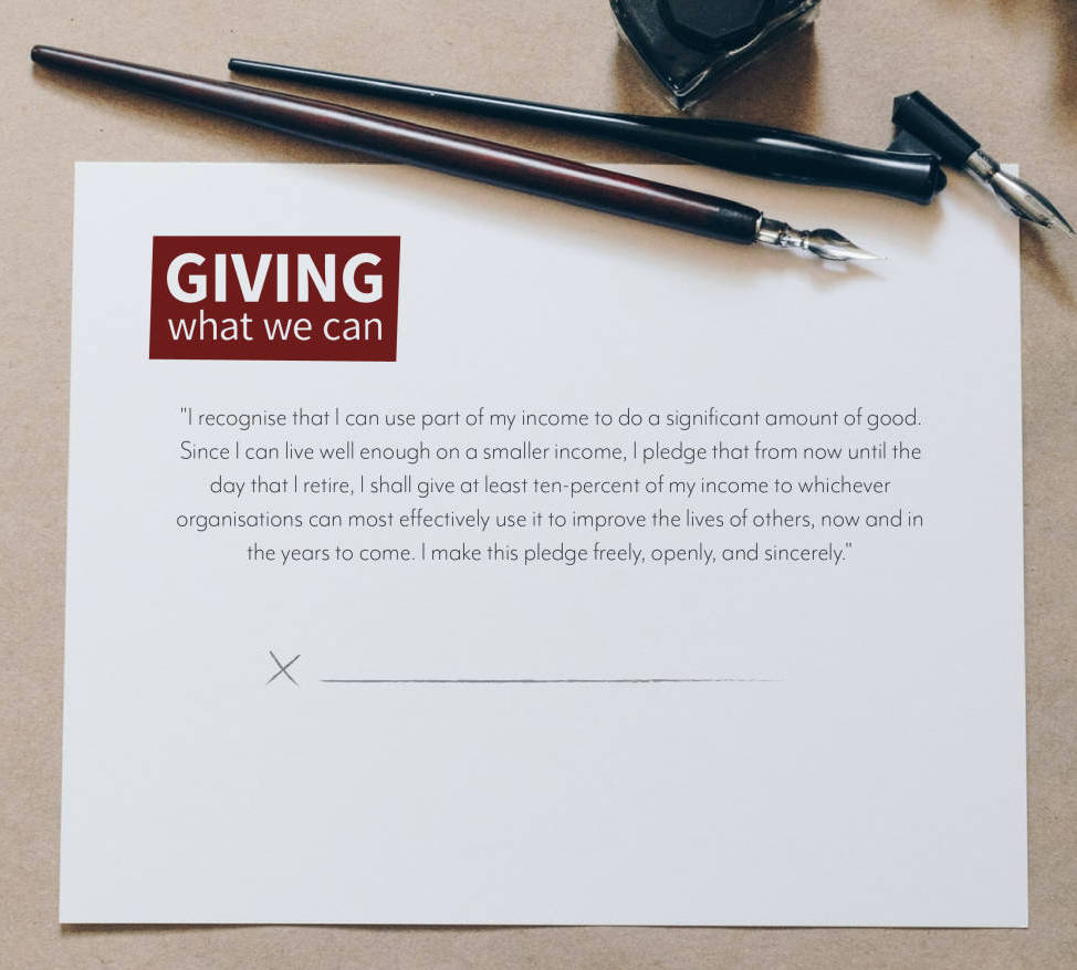 Giving What We Can pledge