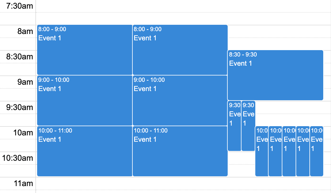Narrow TimeGrid events before version 5.7.0