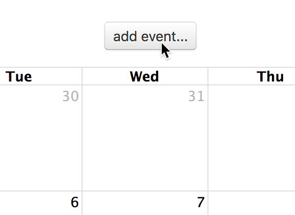 Screenshot: Add an event dynamically