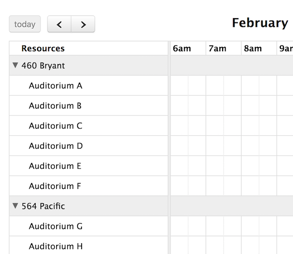 Slots Full Calendar Time